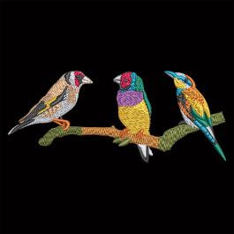 Colorful Sparrow Machine Embroidery Design