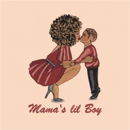Embroidery Design: Mama's LiL Boy!