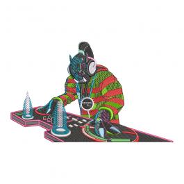 Monster DJ Machine Embroidery Design | Cre8iveSkill