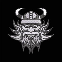 Viking Head Digitized Embroidery Design | Cre8iveSkill
