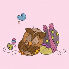 Sleepy Owl Embroidery Design | Cre8iveSkill