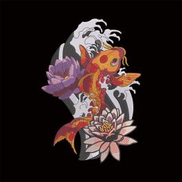 Koi Fish Digitized Embroidery Designs | Cre8iveSkill