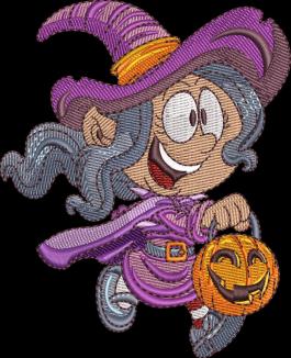 Halloween Witch Embroidery Design | Cre8iveSkill