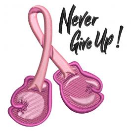 Never Give Up Digital Embroidery Design | Cre8iveSkill