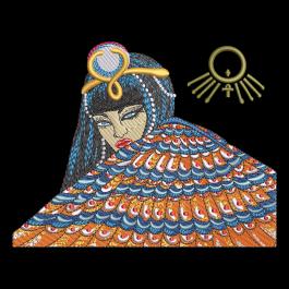 High Quality Egyptian Queen Machine Embroidery Design | Cre8iveSkill