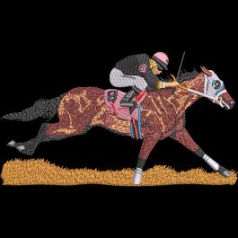 High Quality Jockey & Horse Digital Embroidery Design | Cre8iveSkill