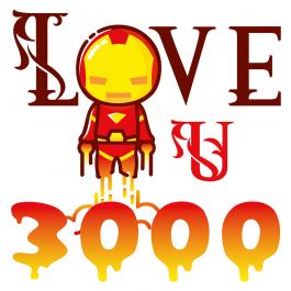 I Love U 3000 Vector Design Typography Design | Cre8iveSkill