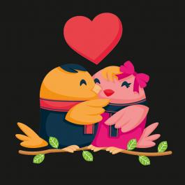 High Quality Love Birds Vector Art Design | Cre8iveSkill