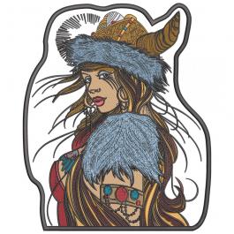 High Quality Tribal Girl Machine Embroidery Design | Cre8iveSkill