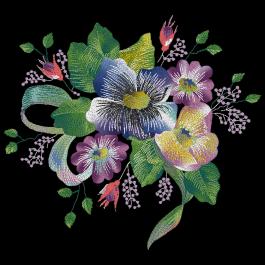 High Quality Denise Flower Coloreel Embroeidery Design | Cre8iveSkill