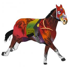 Quality Colorfull Horse Coloreel Embroidery Design | Cre8iveSkill