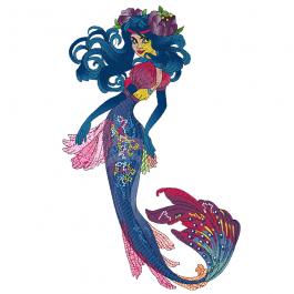 High Quality Mermaid Coloreel Machine Embroidery Design | Cre8iveSkill