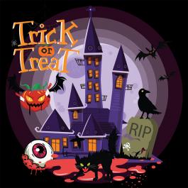 Haunted House Vector Design | Cre8iveSkill