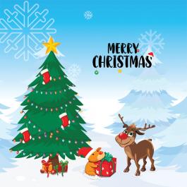 Merry Christmas Vector Design | Cre8iveSkill