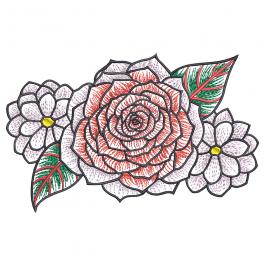 Unique Rose Digital Embroidery Design | Cre8iveSkill Unique Rose Digital Embroidery Design | Cre8iveSkill