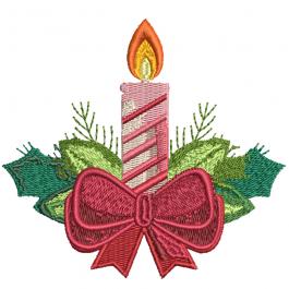 Christmas Candle Embroidery Design| Cre8iveSkill