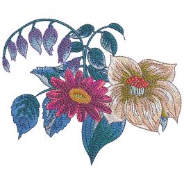 Colorful Trendy Flowers Embroidery Pattern | Cre8iveSkill Colorful Trendy Flowers Embroidery Pattern | Cre8iveSkill