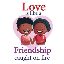 Love Is Friendship Vector Graphic Design | Cre8iveSkill