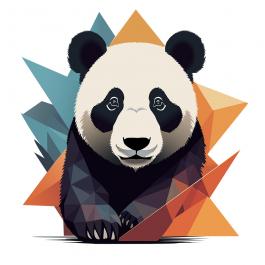 High-Quality Colorful Panda Vector Design | Cre8iveSkill