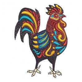 Quality Colorful Rooster Embroidery Design | Cre8iveSkill