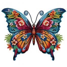 Floral Butterfly Coloreel Embroidery Design | Cre8iveSkill