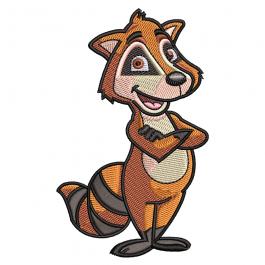 Vibrant Raccoon Machine Embroidery Design | Cre8iveSkill