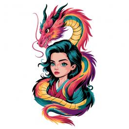 Fantasy Dragon Girl Vector design - Cre8iveskill Fantasy Dragon Girl Vector design - Cre8iveskill