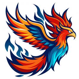 Flaming Eagle Bird Vector Design-Cre8iveskill