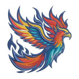 Cre8iveskill - Flaming Eagle Bird Embroidery Design