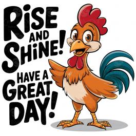 Rise & Shine Rooster Vector Art -Cre8iveskill Rise & Shine Rooster Vector Art -Cre8iveskill