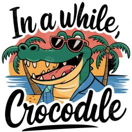 In a while Crocodile Vector Art - Cre8iveskill In a while Crocodile Vector Art - Cre8iveskill