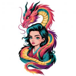 Fantasy Dragon Girl Vector design - Cre8iveskill Fantasy Dragon Girl Vector design - Cre8iveskill