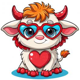Buy Adorable Cartoon Calf Valentine Vector Design Buy Adorable Cartoon Calf Valentine Vector Design