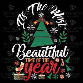 Most Beautiful Time Of The Year Vector Design | Cre8iveSkill