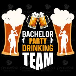 Quality Bachelor Party Drinking Team Vector Design | Cre8iveSkill