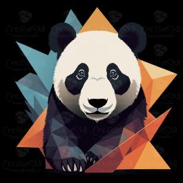 High-Quality Colorful Panda Vector Design | Cre8iveSkill