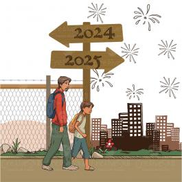 On The New Year's Journey Download Vector Graphic Design- Cre8iveskill