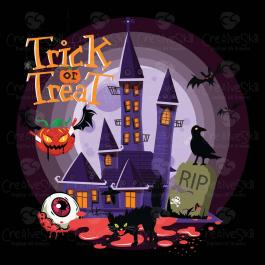 Haunted House Vector Design | Cre8iveSkill