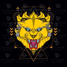 Tiger Face Vector Graphic Design | Cre8iveSkill