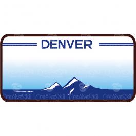 Denver Licence Plate Vector Art | Cre8iveSkill