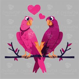 Love Birds Parrots Vector Art Design | Cre8iveSkill