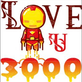 I Love U 3000 Vector Design Typography Design | Cre8iveSkill