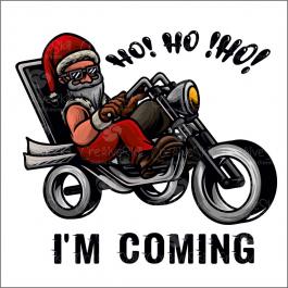 Santa Riding Bike Vector Graphic Design | Cre8iveSkill