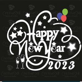 Happy New Year Eve Celebration Vector Graphic Design | Cre8iveSkill