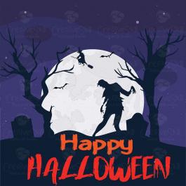 Spooky Happy Halloween Vector Art Design | Cre8iveSkill