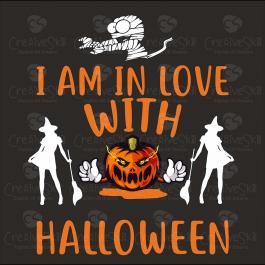 I Am In Love With Halloween Vector Art Design | Cre8iveSkill