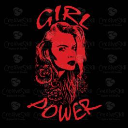 Girl Power Vector Graphics Design by Cre8iveskill