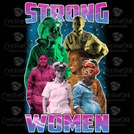 Strong women Color Separation Vector Art | Cre8iveSkill Strong women Color Separation Vector Art Design | Cre8iveSkill