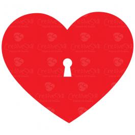 Valentine Heart Lock Vector Graphic Design-Cre8iveskill