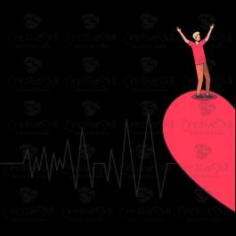 Valentine boy Heart Vector Art Design- Cre8iveskill